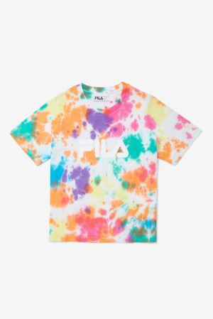 FILA Hannah Tie Dye Tee Shirts Multicolor,Womens Clothing | CA.PJTFQO628